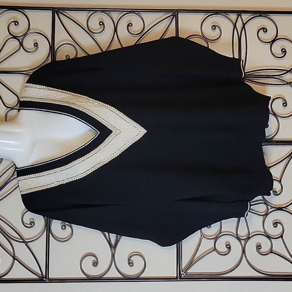 Elisabeth Liz Claiborne Black Sweater Sz 1